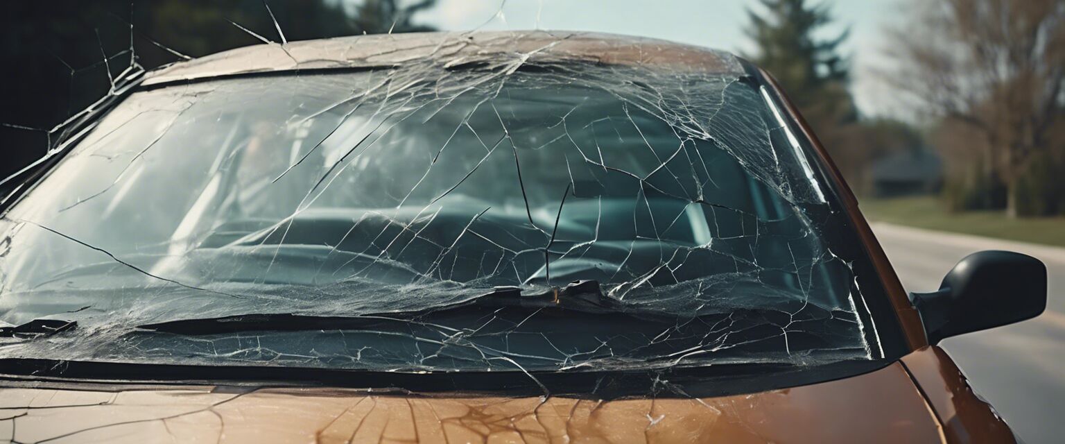 Examining a cracked windshield